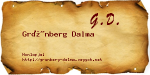 Grünberg Dalma névjegykártya